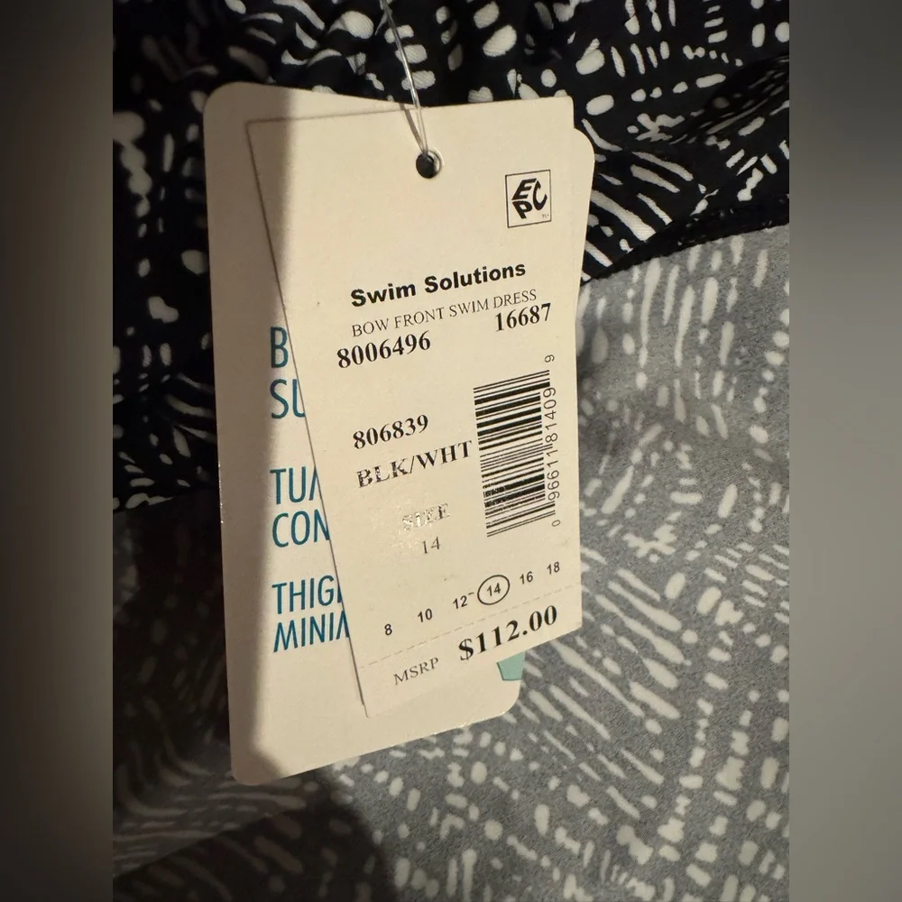 Swim Solutions Black and White Swimwear - Picture 7 of 7